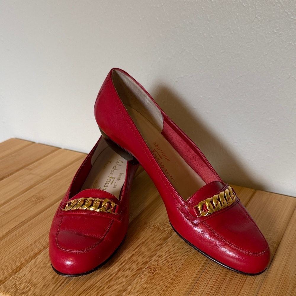 Ruby Red Vintage Salvatore Ferragamo Loafers | Size 6 | Perfect condition!
